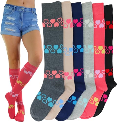 Image of ToBeInStyle Women's Pack of 6 or 12 Knee High Socks