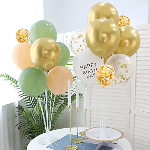 Image of Gold Confetti Balloons, 40 Pcs 5 Inch Clear Balloons with Confetti Inside for Graduation Engagement Cake Topper Decor Bridal Shower Baby Shower Birthday Party Decoration Supplies