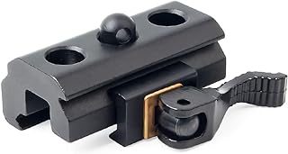 Higoo® Quick Release QR Harris Style Bipod Sling Stud to 20mm Rail Adapter, Fits 20mm Picatinny/Waver Rail Black Matte