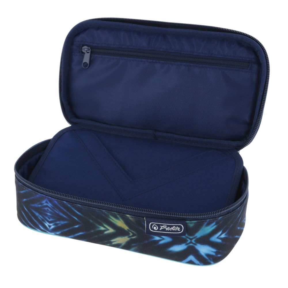 Herlitz Piórnik Szkolny kosmetyczka Beatbox New Batik Fearless | Zamek błyskawiczny | Saszetka Etui Organizer na Długopisy Pióra Kredki Akcesoria | Wytrzymały Solidny | Dzieci Młodzież