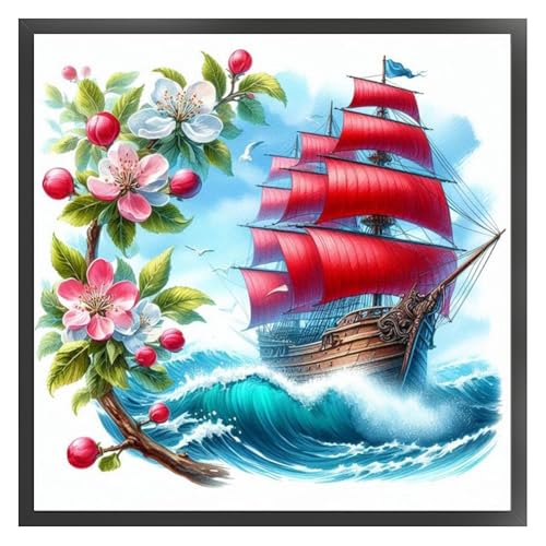 Broderie point de croix perles 11 ct motif fleur, cadeau idéal d'artisanat