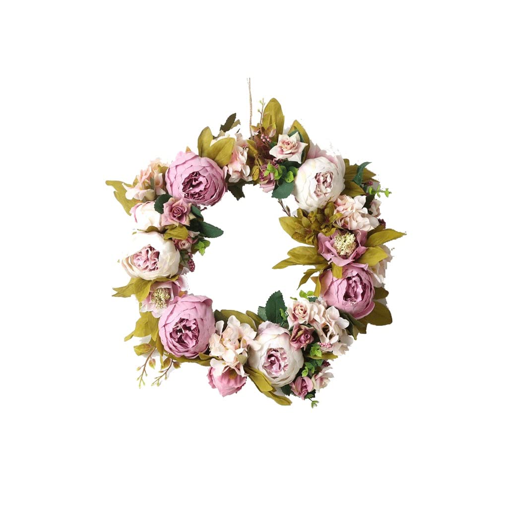 Guirlande de pivoine simulation pour décoration de mariage et linteau de porte violet