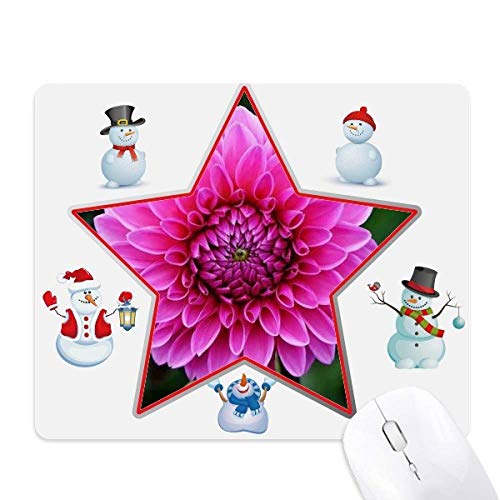 Tapis de souris de Noël rose pour une ambiance de bureau hivernale