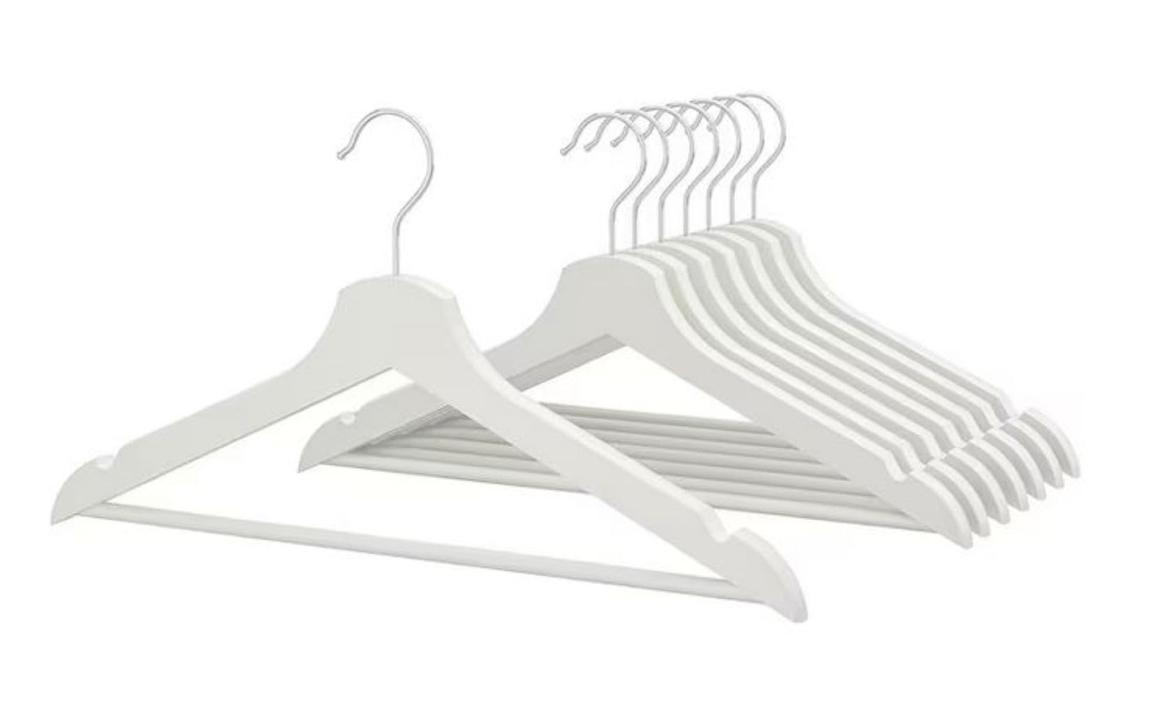 Amazon.co.jp: 木製ハンガー ホワイト 16本セット IKEA