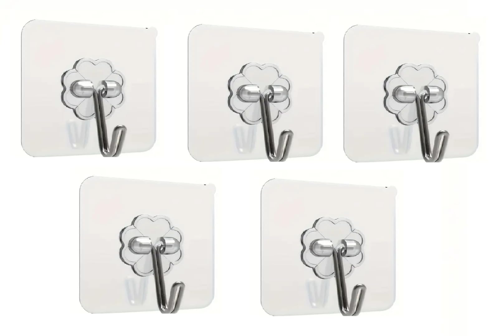 SHALVI Adhesive Hooks - No Drill Wall Hangers -8 SHALVI Adhesive Hooks - No Drill Wall Hangers -8