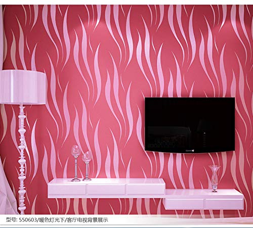 Papier peint rouge minimaliste moderne intissé à rayures pour chambre