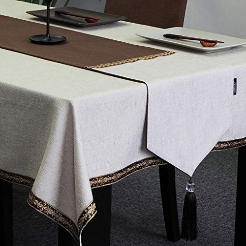 VHIE Cloth Table Runner Multi-Function Imitation Linen Table Cloth Cover Living Room TV Cabinet Shoe Cabinet Decoration Hotel Bed Scarf (Color : A, Size : 32x220cm)