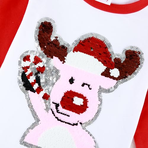 Image of Christmas Shirts for Girls and Boys Flip Sequin Santa Christmas Tree Kids T-Shirt Clothing