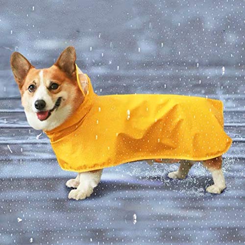 GSDJU waterproof,reflective,stability,comfortable,lightweight,AdjustablePet Dog Raincoat For Small Medium Large Dogs Waterproof Jacket Rain Coat Clothes Corgi Labrador Schnauzer Labrador
