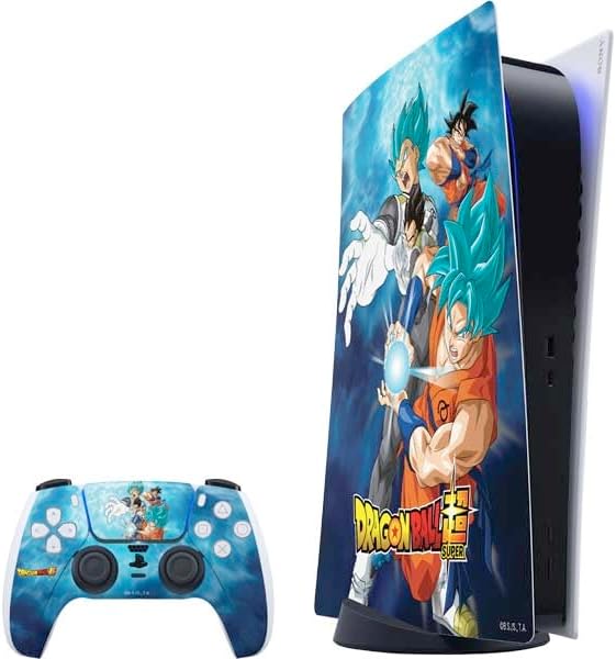 Skinit Decal Gaming Skin Compatible with PS5 Digital Edition Bundle - Officially Licensed Dragon Ball Super Goku Vegeta Super Ball Design