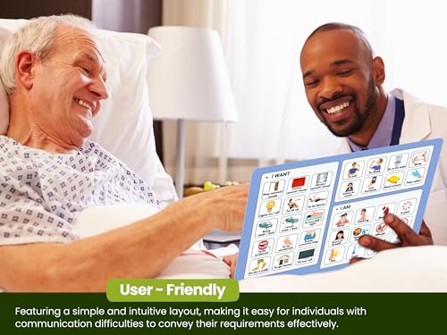 Communication Boards Set for Non Verbal Adults Aphasia Stroke Patients, Hospital and Care Home use, Picture Symbol Communication Cards - Image 4