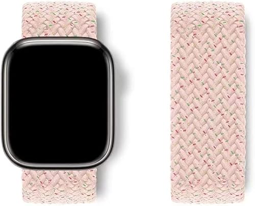 コンパチブル apple watch バンド ブレイデッドソロループ 柔らかいシリコーン糸混紡リサイクルヤーン素材 ステンレス留め具 apple watch ultra3/ultra2/ultra/10/9/8/7/6/5/4/3/2/1/SE対応 通気性