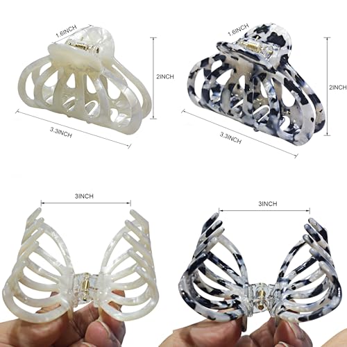 Pinzas para el cabello de resina estilo carey 2 piezas miniatura 2