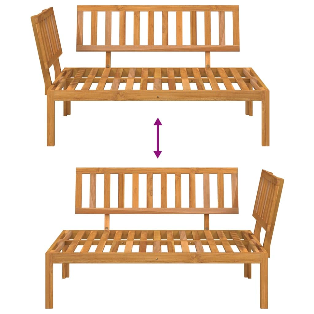 ZEYUAN Sofá de Esquina de palets para jardín Madera Maciza de Acacia, Sofas Exteriores De Jardin, Sofas De Terraza, Muebles Terraza Exterior - 365844