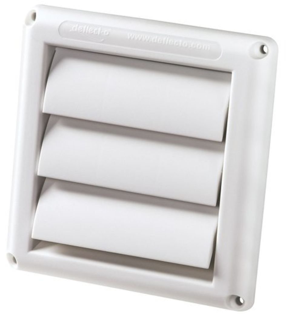 Photo 1 of Deflecto 4" Dryer Vent Hood Cover White