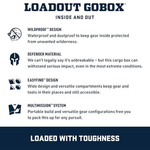 Image of YETI LoadOut 60 GoBox Divided Waterproof Cargo Case, Dry Box, Camera Case, Fishing Tackle Box, Black