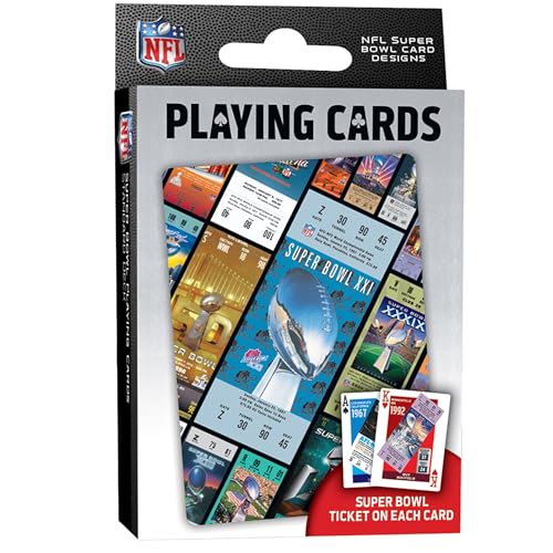 MasterPieces - NFL Super Bowl Tickets Playing Cards, Officially Licensed