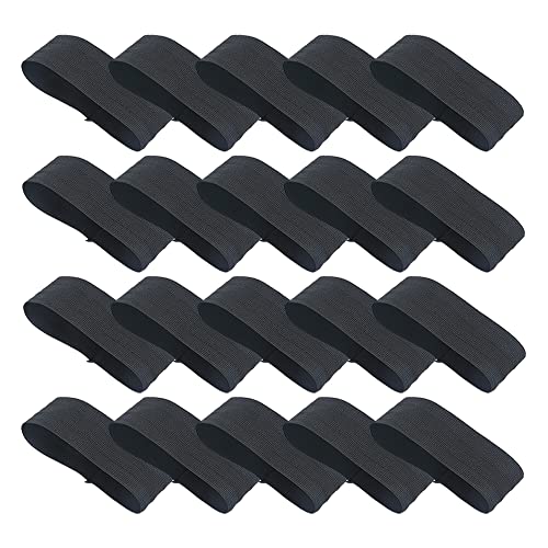 Pilikoll 20 Pcs Funeral Luto Brazalete Negro elástico Banda de Brazo Brazalete de capitanes Banda de Brazo por el fútbol, el fútbol, el Baloncesto, el Respeto, el Monumento