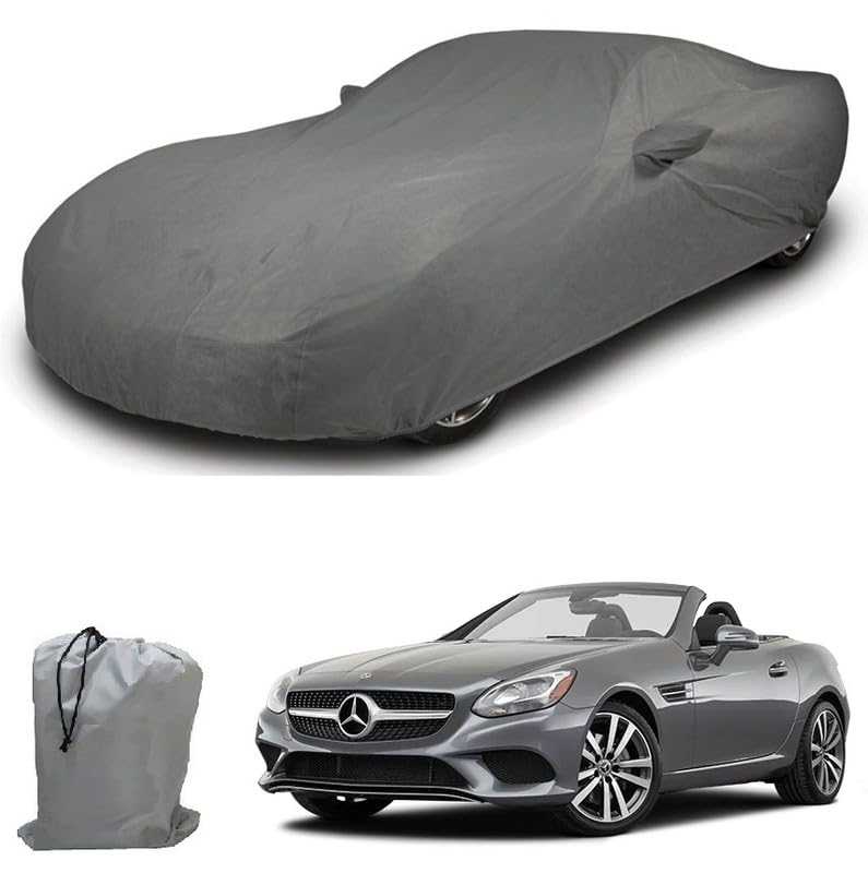 Image of ARCUATE Triple Layer Custom fit Car Body Cover for Mercedes-Benz SLC |Top Layer Dustrproof | Middle Layer Waterproof | Bottom Layer Scratch Protection | Outdoor Indoor Fabric