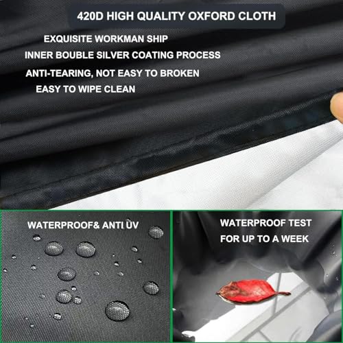 Housses imperméables pour meubles de patio pour table et chaises rectangulaires, protection durable contre les intempéries