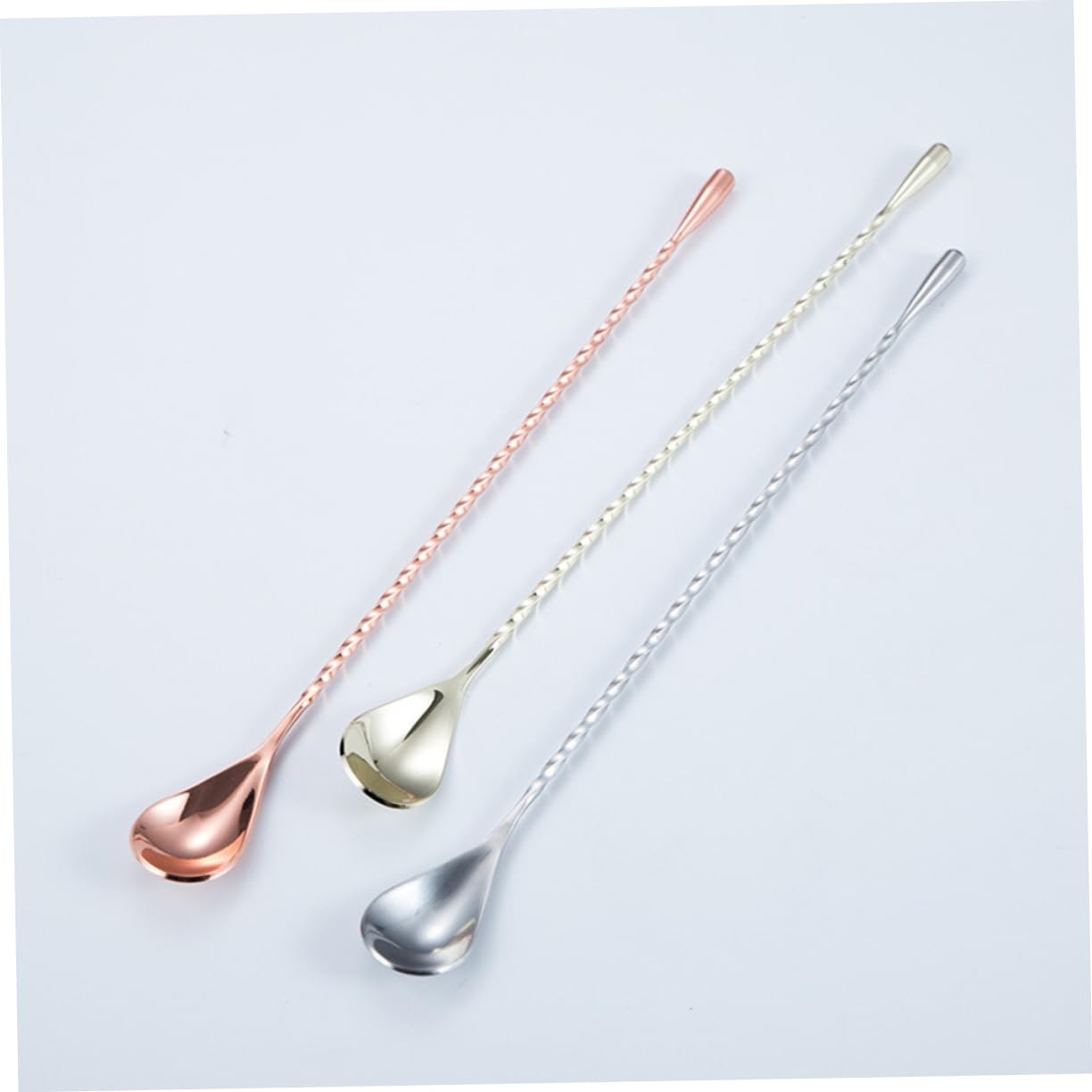 CIYODO Mix Drinks Effortlessly Our Stainless Steel Bar Spoon Long Handle Stirring Spoon Versatile for All Cup Sizes