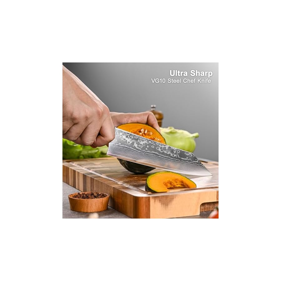 KINGOD-Japanese-Damascus-Chef-Knife-Set-VG-10-Steel-66-Layers-Precision-Kitchen-Knives-Rust-Corrosion-Resistant-Ergonomic-Rosewood-Handles-3-Piece-Set-Ideal-for-Home-Pro-Chefs KINGOD Japanese Damascus Chef Knife Set 3 Piece - VG10 Steel, 67 Layers, Precision Kitchen Knives, Rust & Corrosion Resistant, Ergonomic Rosewood Handles, Ideal for Home & Pro Chefs