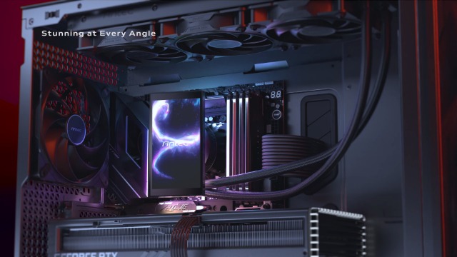 Image of Antec Vortex View 360 AIO Liquid CPU Cooler, 5 inch IPS Screen, 3x120mm PWM Fans, Customizable Display, High-Performance Pump, Rotatable Ball Joint, RGB Backglow System, Intel LGA 1700 /1851 & AMD AM4 /AM5