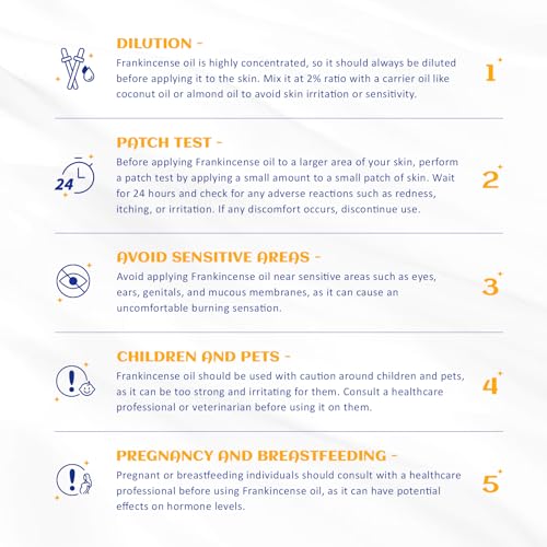 Image of HIQILI 0.33 Fl Oz Frankincense Essential Oil, Relaxing, Skin Care, Camp Atmosphere Creation, Can be Added to Body Lotions, Creams, Aromatherapy Use - 10ml