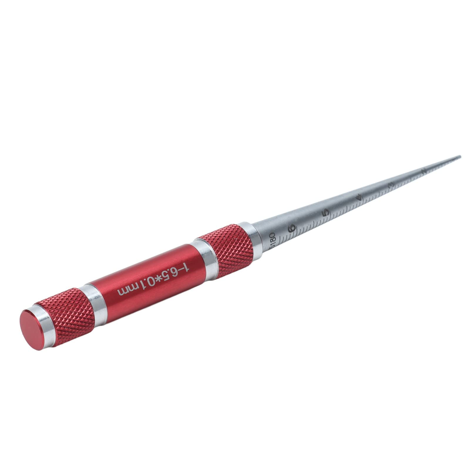 Calibre de apertura de acero inoxidable, regla de agujero cónico, herramienta de medición de diámetro interior de 1 a 6,5 mm