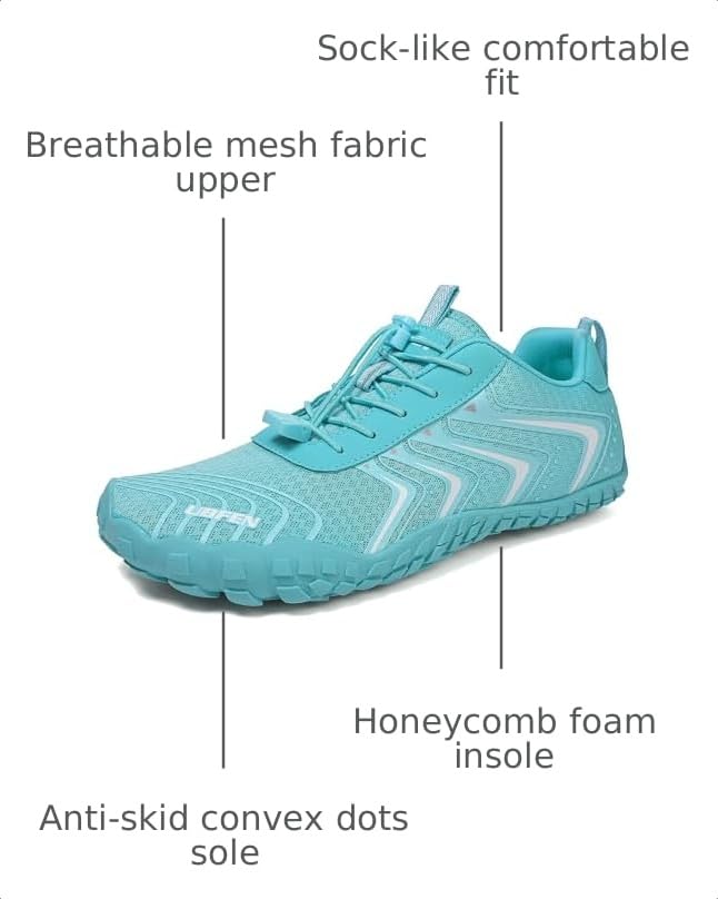 Image of UBFEN Water Shoes for Men Women Quick Dry Swim Aqua Socks | Lightweight Barefoot-style Fit, Rubber Sole, Hiking, Fishing, Kayaking, Beach, Pool, Boating, Diving And Water-to-land Wear