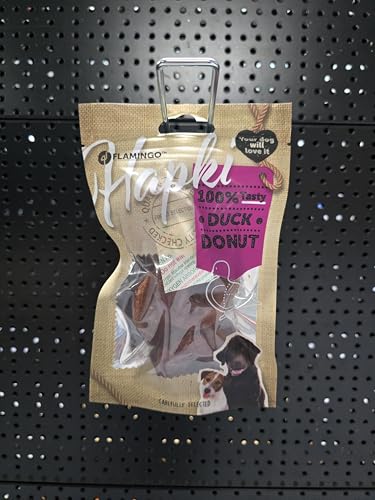 hundeleckerli - leckerli Hund - Hapki Donut mit Ente - schmackhafter Kausnack - 4 Stück - 95 g - ideale Belohnung