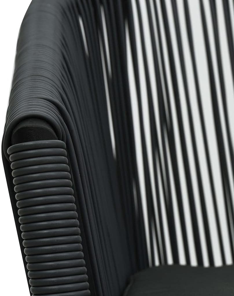 vidaXL Bistro Set Black PE Rattan 3 Piece Set UV-Resistant Materials