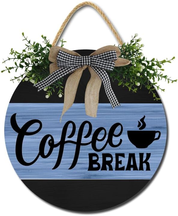 Miniatura 8 de Cartel de café y Jesús de madera rústica para cafetería, decoración de pared, decoración de pared, letrero colgante de madera para el hogar,