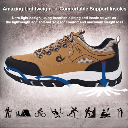 BORAMAX Men's Sneakers Hiking Shoes Running ShoesComfort Casual Shoes Mountaineering Walking Shoes Outdoor Sneakers4