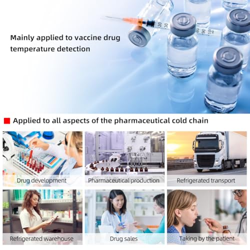 OBEST RC-5 Mini USB Temperatur Datenlogger, Temp Rekorder Interner Sensor PDF&CSV-Berichte Hohe Genauigkeit Temperatur Data Logger 32000 Punkte Record Wasserdicht nach IP67