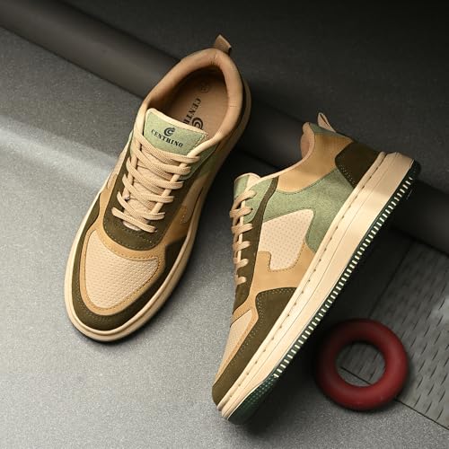 Image of Centrino Durable Sneakers for Men | Shoes for Man Stylish | Casual Lightweight Lace-Up Canvas Walking Shoes | Cushioned Insole | Breathable Anti-Skid Comfortable Sole | Mens Shoes for Long-Lasting Use (9587)