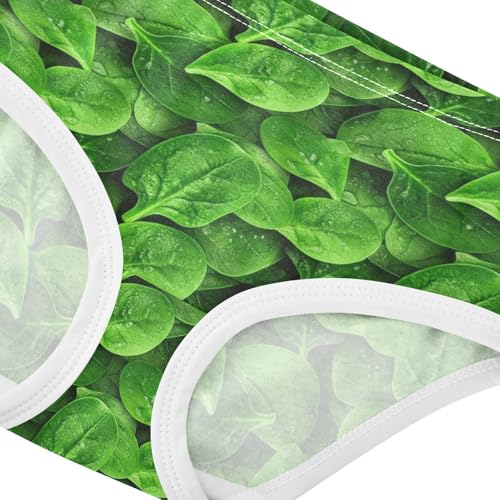 Joisal Green Spinach Leaves Panties Little Girl Girls Underwear Toddler Cotton Pattern Briefs Undies Kids 2t4