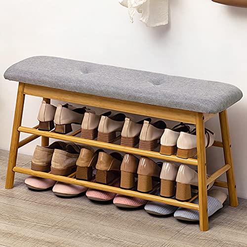 Tabouret à langer avec rangement multifonctionnel pour chaussures
