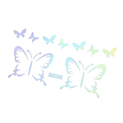 Miniatura 6 de DSLONG Pegatinas de tatuaje temporales de mariposas, calcomanías holográficas para delineador de ojos, para Halloween, diamantes de imitación, ojos