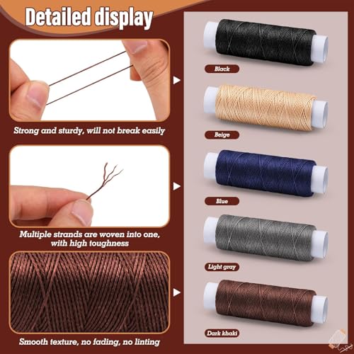 54 Yards 0.55mm Round Waxed Thread