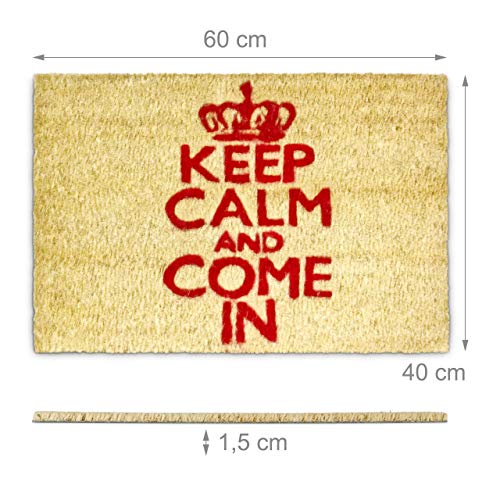 Relaxdays 10017713 Zerbino da Ingresso, Marrone