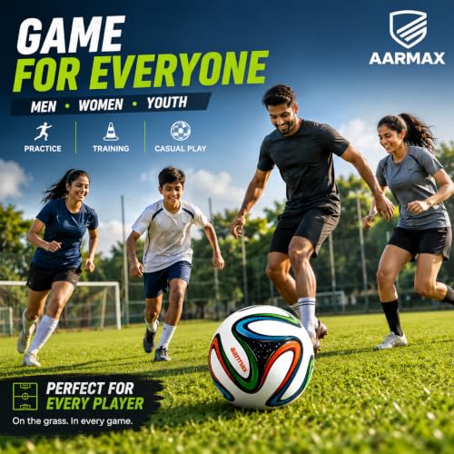 Image of Brazuka Football Practise Foot Ball Training Match Football Size 5 Original for All Ages Group Rubber Moulded Standard Sports Foot Ball for Ground, Grass, Turf, Outdoor Waterproof
