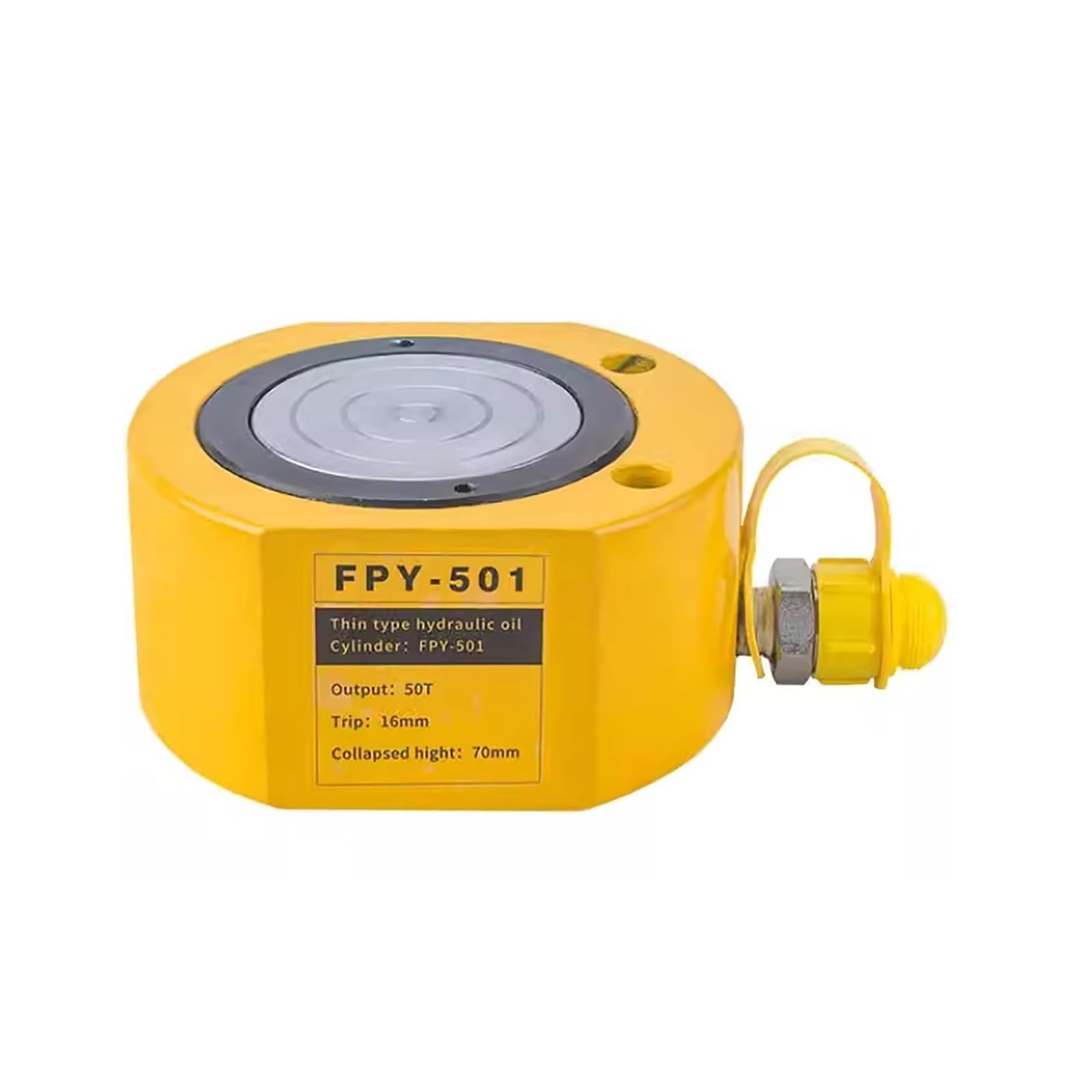 Automatyczny podnośnik hydrauliczny, niskoprofilowy podnośnik, hydrauliczny podnośnik cylindra o skoku 13 mm, wielofunkcyjny mały podnośnik hydrauliczny (skok 50T/49,999.9 kg - 1,60 cm)