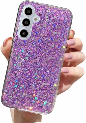 Coque paillettes Samsung S24 étui violet idéal cadeau femme fille