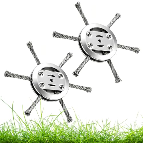 Vultriox Steel Wire Weed Trimmer Head Universal Wire Rotary Brush Cutter Head for Grass & Moss Removal for Lawn & Garden (C)
