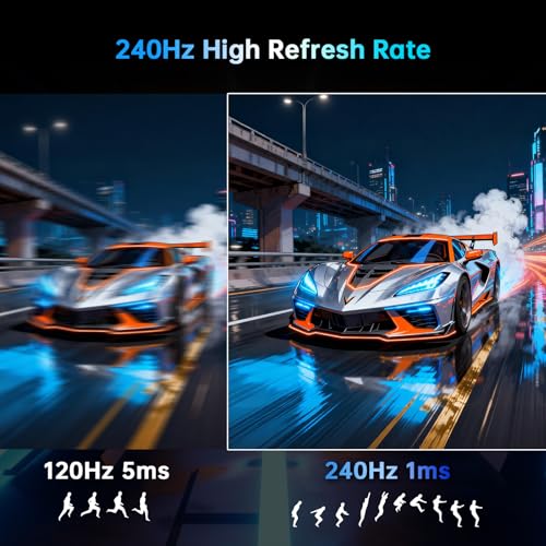 Image of KTC 24 Inch 240Hz Curved Gaming Monitor, FHD 1080p 1500R 1ms Computer Monitor, Adaptive Sync, 3000:1 Contrast, HDR Support, HDMI 2.0 & DP 1.4, Low Blue Light, Tilt, VESA, H24S17P