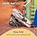Joolz Aer2 Foldable Cot for Baby Stroller – Ultra-Light Cot with One-Hand Quick Fold - Soft Mattress - Large UPF 50+ Canopy - Perfect Baby Cot Add-on for Your Aer2 (Sandy Taupe)