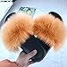 Produktbild NC56 Echtpelz Hausschuhe Frauen Home Fluffy Furry Summer Flats Damenschuhe Female Furry Indoor Flops