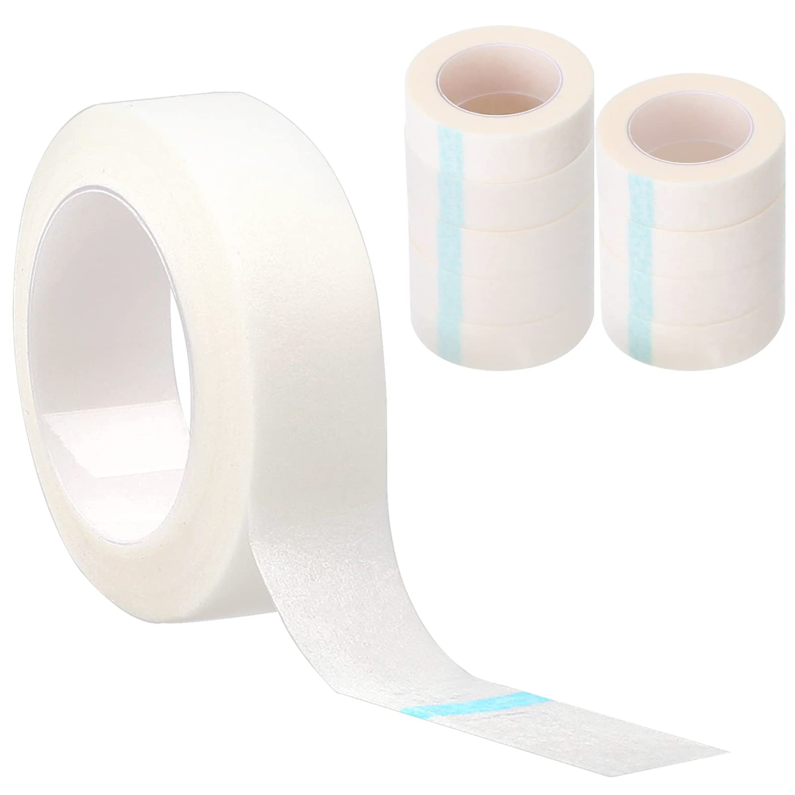 FTONOM5 10 Rolls Lash Tape for Eyelash Extensions Makeup Tape for Sensitive Skin Eyeshadow in White Make Up Lash Supplies Eye Lid for Hooded Eyes
