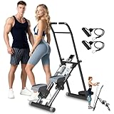 OVER SELF Stair Stepper for Home, 3-Level Adjustable Angle & Handlebar, Folding...
